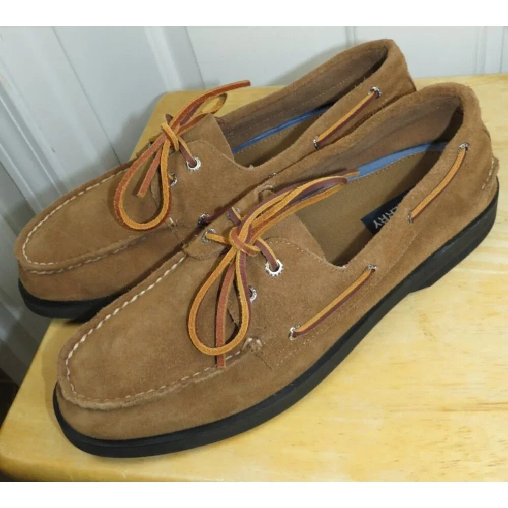 Sperry AO Suede 2 Eye Boat Shoes Brown Men's Size 12 - NWOB